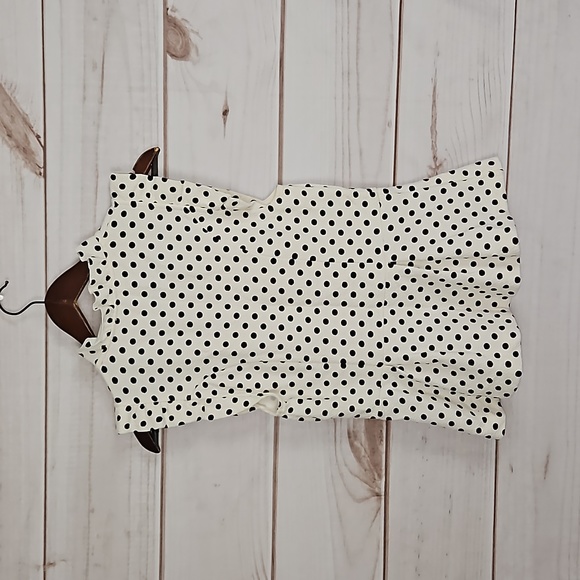 Anthropologie Postmark Off White and Black Polka Dot Blouse - Size Small - Picture 3 of 12
